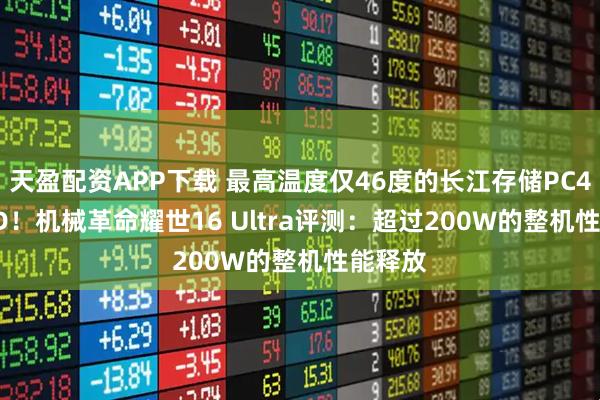 天盈配资APP下载 最高温度仅46度的长江存储PC450 SSD！机械革命耀世16 Ultra评测：超过200W的整机性能释放