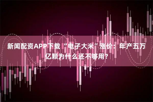 新闻配资APP下载 “电子大米”涨价：年产五万亿颗为什么还不够用？